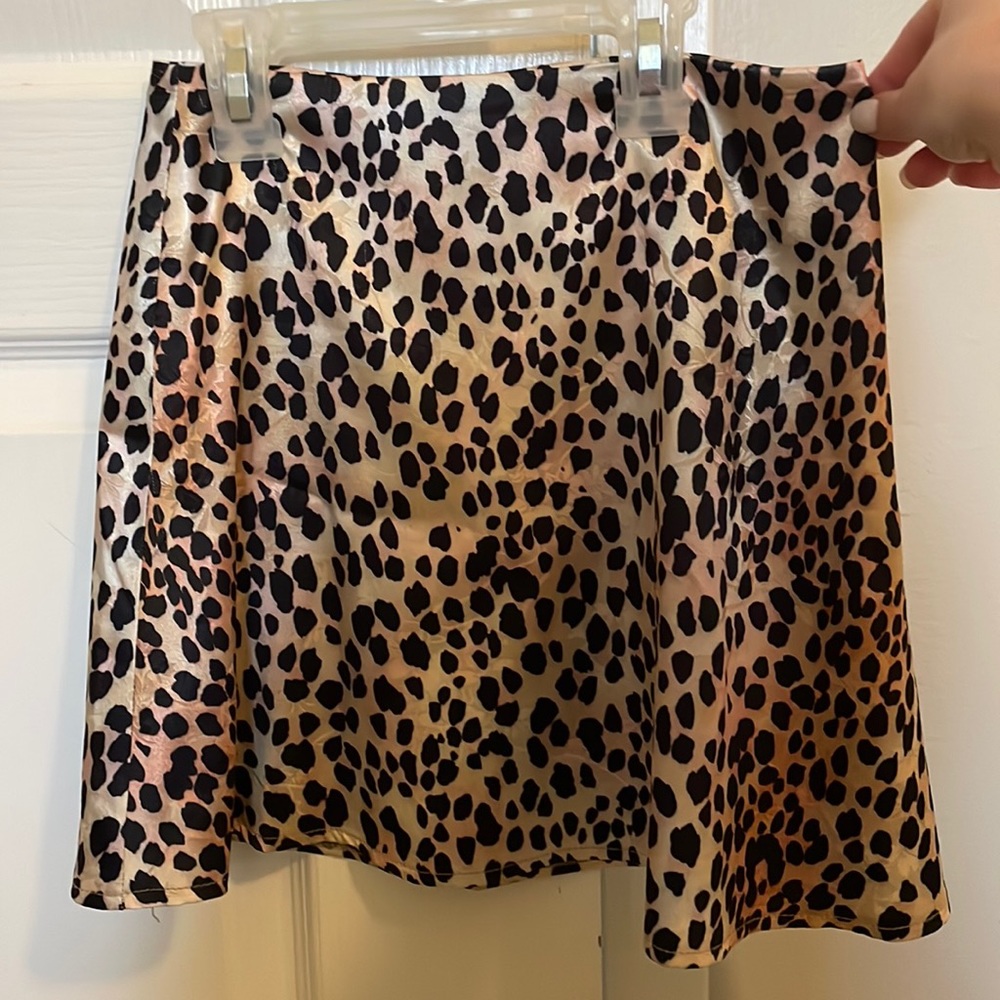Satin princess Polly cheetah print skirt.